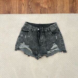 SHEIN grey jean shorts